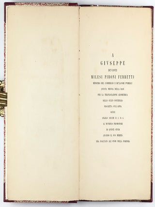 Misura della Base Trigonometrica eseguita sulla Via Appia per ordine del Governo Pontificio nel 1854-55.