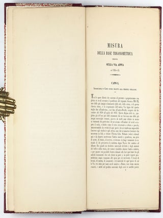 Misura della Base Trigonometrica eseguita sulla Via Appia per ordine del Governo Pontificio nel 1854-55.