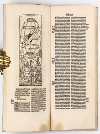 Habes lector Johannis de Sacro Busto sphere textum una cum additionibus non aspernandis Petri Cirvelli ... cum ipsiusmet sublimi et luculentissima expositione aliquot figuris noviter adiunctis decorata. Intersertis praeterea quaestionibus domini Petri de Alliaco; Omnia peruigili cura ad amussim castigata. Et rursus coipressa.