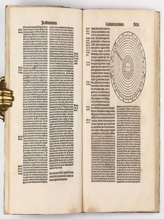Habes lector Johannis de Sacro Busto sphere textum una cum additionibus non aspernandis Petri Cirvelli ... cum ipsiusmet sublimi et luculentissima expositione aliquot figuris noviter adiunctis decorata. Intersertis praeterea quaestionibus domini Petri de Alliaco; Omnia peruigili cura ad amussim castigata. Et rursus coipressa.