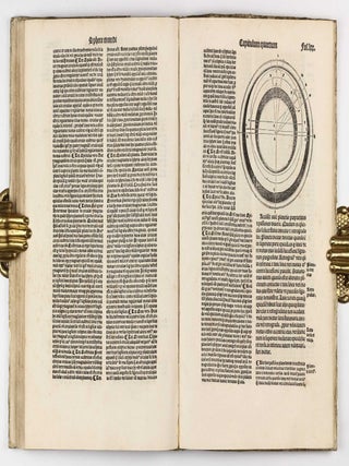 Habes lector Johannis de Sacro Busto sphere textum una cum additionibus non aspernandis Petri Cirvelli ... cum ipsiusmet sublimi et luculentissima expositione aliquot figuris noviter adiunctis decorata. Intersertis praeterea quaestionibus domini Petri de Alliaco; Omnia peruigili cura ad amussim castigata. Et rursus coipressa.