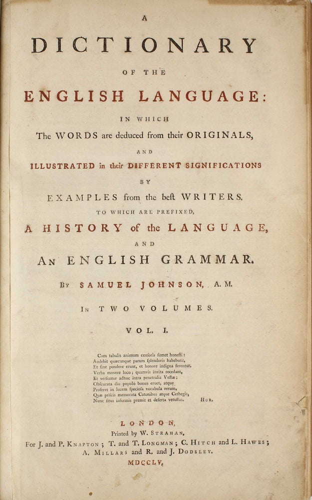 Dictionaryy Extract A Dictionary of the English Language in which the words are deduced ...