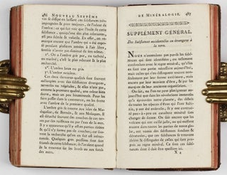 Nouveau systeme de mineralogie, ou Essai d'une nouvelle exposition du regne mineral, auquel on a joint un Supplement au Traite de la dissolution des metaux, avec des observations relatives au Dictionnaire de chymie.