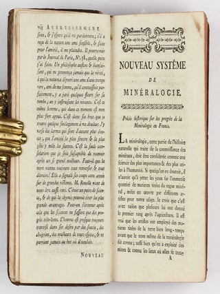 Nouveau systeme de mineralogie, ou Essai d'une nouvelle exposition du regne mineral, auquel on a joint un Supplement au Traite de la dissolution des metaux, avec des observations relatives au Dictionnaire de chymie.