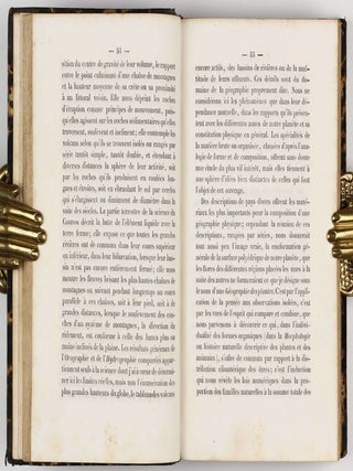 Cosmos, essai d'une description physique du monde. Traduit par H. Faye. First two (of four) volumes.
