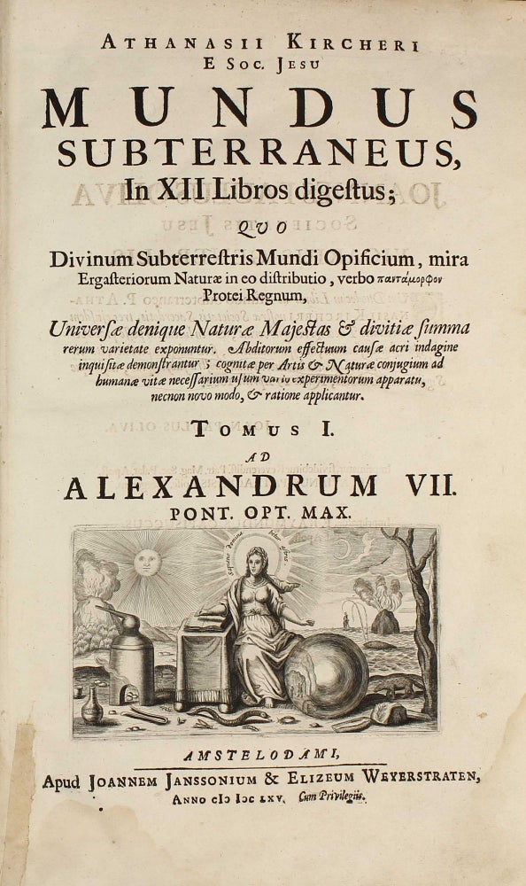 Item #003102 Mundus subterraneus, in XII libros digestus . . . Two parts in one volume. Athanasius KIRCHER.