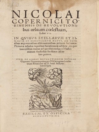Item #003124 De revolutionibus orbium coelestium, libri VI: in quibus stellarum et fixarum et...
