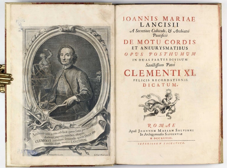 Item #003141 De motu cordis et aneurysmatibus, opus posthumum in duas partes divisum. Giovanni Maria LANCISI.