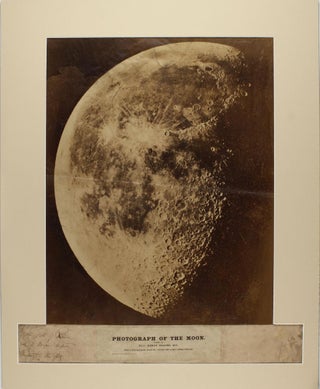 A very large and extremely rare early albumen silver print photograph of the Moon.