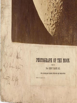 A very large and extremely rare early albumen silver print photograph of the Moon.