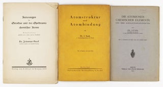 Item #003171 A group of three early publications of Johannes Stark (Nobel Prize in Physics in...