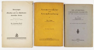A group of three early publications of Johannes Stark (Nobel Prize in Physics in 1919).