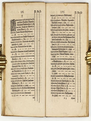 Catalogus oder Register, aller Apoteckischen Simplicien und Compositen, so in den beyden Messen, zu Franckfurt am Mayn, durch die Materialisten, Kauffleut, Wuertzeltraeger und Krautler, auch durch die Apotecker daselbst verkaufft werden. Allen Apoteckern, Materialisten, Kauffleuten, Wuertzkraemern.