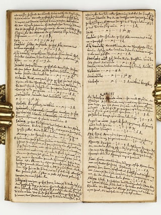 Catalogus oder Register, aller Apoteckischen Simplicien und Compositen, so in den beyden Messen, zu Franckfurt am Mayn, durch die Materialisten, Kauffleut, Wuertzeltraeger und Krautler, auch durch die Apotecker daselbst verkaufft werden. Allen Apoteckern, Materialisten, Kauffleuten, Wuertzkraemern.