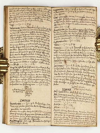 Catalogus oder Register, aller Apoteckischen Simplicien und Compositen, so in den beyden Messen, zu Franckfurt am Mayn, durch die Materialisten, Kauffleut, Wuertzeltraeger und Krautler, auch durch die Apotecker daselbst verkaufft werden. Allen Apoteckern, Materialisten, Kauffleuten, Wuertzkraemern.