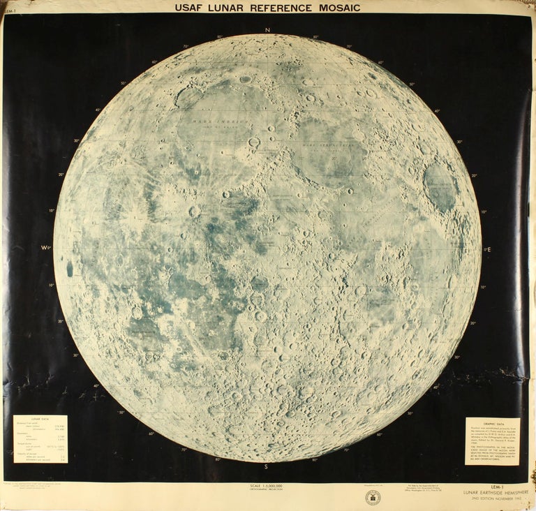 Item #003205 USAF lunar reference mosaic, LEM-1. ACIC.