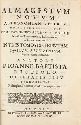 Item #003207 Almagestum novum astronomiam veterem novamque complectens observationibus aliorum et...
