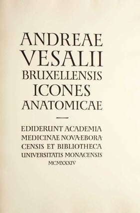 Item #003228 Icones anatomicae. Ediderunt Academia Medicinae Nova-Eboracensis et Bibliotheca...