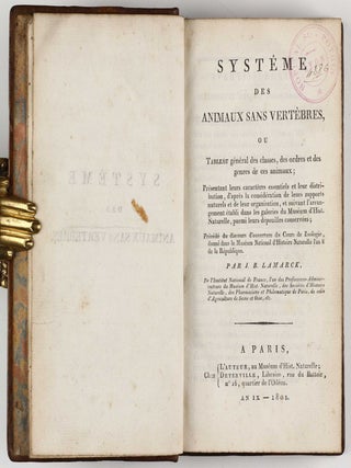 Systême des animaux sans vertèbres, ou tableau général des classes, des ordres et des genres de ces animaux.