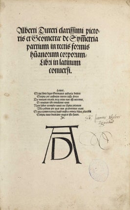 De Symmetria partium in rectis formis humanorum corporum libri in latinium conversi / De Varietate figurarum et flexuris partium ac gestibus imaginum libro duo.