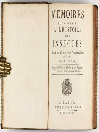 Mémoires pour servir à l'histoire des insectes.