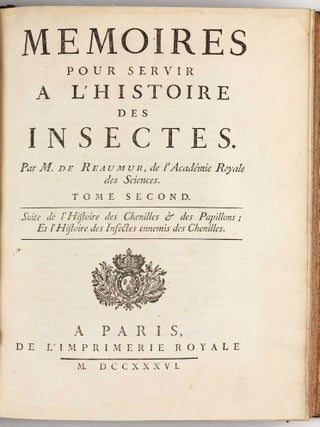 Mémoires pour servir à l'histoire des insectes.