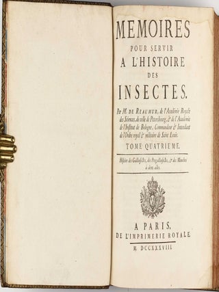 Mémoires pour servir à l'histoire des insectes.