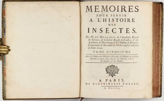 Mémoires pour servir à l'histoire des insectes.