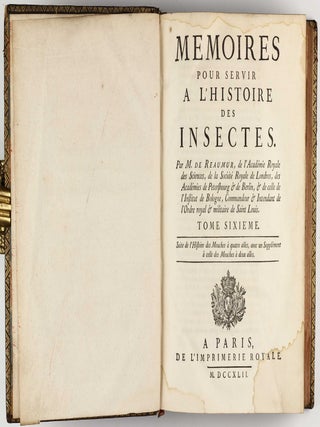 Mémoires pour servir à l'histoire des insectes.