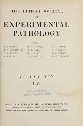 On the Antibacterial Action of Cultures of a Penicillium, with Special Reference to Their use in the Isolation of B. Influenzae. In: The British Journal of Experimental Pathology (eds. DODDS, E.C. DRUMMOND, JC. et al.), vol. 10, pp. 226-36, 1 plate.