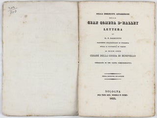 Della imminente apparizione della gran cometa d'Halley : lettera di G. F. Baruffi al signor conte Cesare Della Chiesa di Benevello.