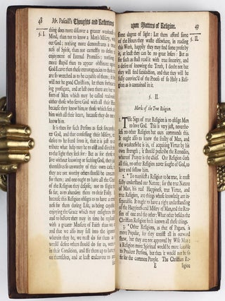 Monsieur Pascall's Thoughts, Meditations, and Prayers, Touching Matters Moral and Divine, As They Were Found in his Papers after his Death. Together with a Discourse upon Monsieur Pascall's Thoughts, Wherein is Shewn what was his Design. As also another Discourse On the Proofs of the Truth of the Books of Moses. And a Treatise, Wherein is made Appear that there are Demonstrations of a different Nature, but as certain as those of Geometry, and that such may be given of the Christian Religion. Done into English by Jos. Walker.