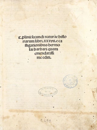 Naturae historiarum libri XXXVII [Historia Naturalis].