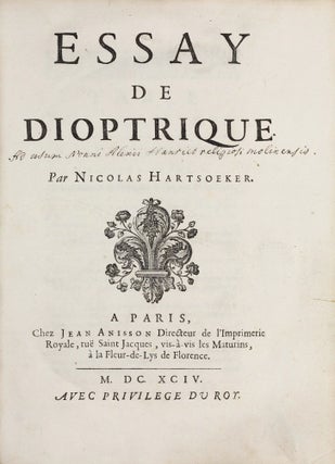 Item #003350 Essay de Dioptrique. Nicolaas HARTSOEKER