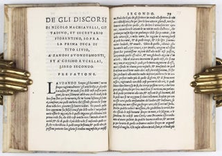 Discorsi . . . sopra la prima deca di Tito Livio, divisi in tre libri, Nuovamente ristampati.