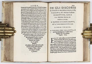 Discorsi . . . sopra la prima deca di Tito Livio, divisi in tre libri, Nuovamente ristampati.