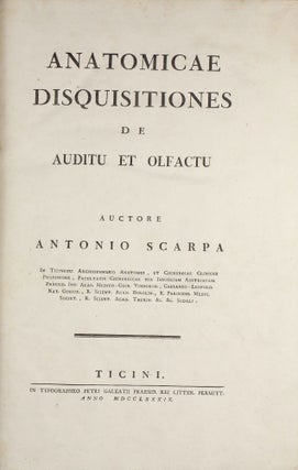 Item #003371 Anatomicae disquisitiones de auditu et olfactu. Antonio SCARPA