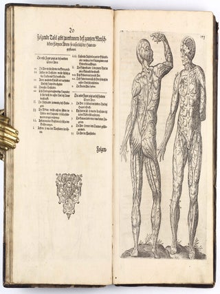 Anatomia, das ist sinnreiche, künstliche, begründete Auffschneidung, Theilung, unnd Zerlegung eines vollkommenen menschlichen Leibs und Cörpers, durch alle desselbigen jnnerliche und eusserliche Gliedtmassen und Gefäss, so wol mit eygendtlicher Beschreibung erkläret, als mit lebendigen Contrafacturen fürgebildet . . .