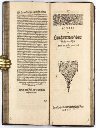 Anatomia, das ist sinnreiche, künstliche, begründete Auffschneidung, Theilung, unnd Zerlegung eines vollkommenen menschlichen Leibs und Cörpers, durch alle desselbigen jnnerliche und eusserliche Gliedtmassen und Gefäss, so wol mit eygendtlicher Beschreibung erkläret, als mit lebendigen Contrafacturen fürgebildet . . .
