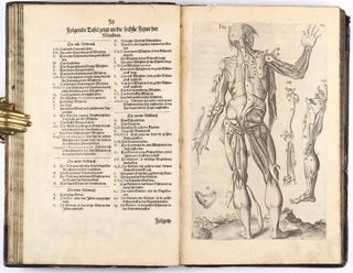 Anatomia, das ist sinnreiche, künstliche, begründete Auffschneidung, Theilung, unnd Zerlegung eines vollkommenen menschlichen Leibs und Cörpers, durch alle desselbigen jnnerliche und eusserliche Gliedtmassen und Gefäss, so wol mit eygendtlicher Beschreibung erkläret, als mit lebendigen Contrafacturen fürgebildet . . .