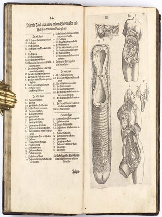 Anatomia, das ist sinnreiche, künstliche, begründete Auffschneidung, Theilung, unnd Zerlegung eines vollkommenen menschlichen Leibs und Cörpers, durch alle desselbigen jnnerliche und eusserliche Gliedtmassen und Gefäss, so wol mit eygendtlicher Beschreibung erkläret, als mit lebendigen Contrafacturen fürgebildet . . .