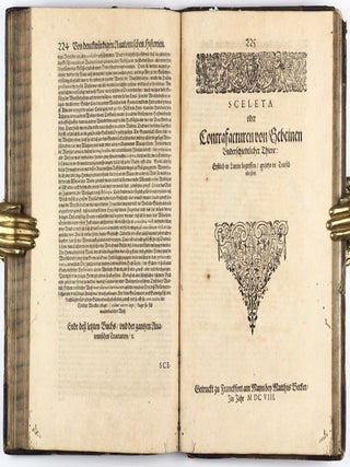 Anatomia, das ist sinnreiche, künstliche, begründete Auffschneidung, Theilung, unnd Zerlegung eines vollkommenen menschlichen Leibs und Cörpers, durch alle desselbigen jnnerliche und eusserliche Gliedtmassen und Gefäss, so wol mit eygendtlicher Beschreibung erkläret, als mit lebendigen Contrafacturen fürgebildet . . .