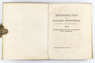 Introductio in analysin infinitorum. Tomus secundus.