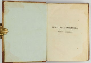Miscellanea philosophico-mathematica Societatis privatae Taurinensis (vol. I), Mélanges de philosophie et de mathématique de la Société Royale de Turin (vols. II-V). All published.