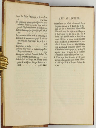 Miscellanea philosophico-mathematica Societatis privatae Taurinensis (vol. I), Mélanges de philosophie et de mathématique de la Société Royale de Turin (vols. II-V). All published.