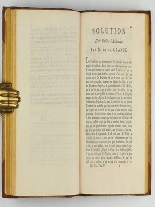 Miscellanea philosophico-mathematica Societatis privatae Taurinensis (vol. I), Mélanges de philosophie et de mathématique de la Société Royale de Turin (vols. II-V). All published.