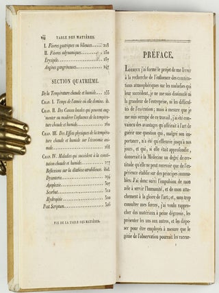 Recherches sur l'influence de l'air dans le développement, le caractère et le traitement des maladies. . .