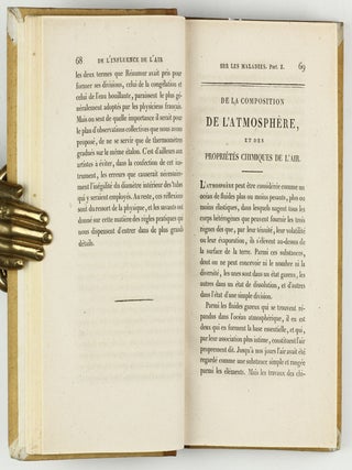 Recherches sur l'influence de l'air dans le développement, le caractère et le traitement des maladies. . .