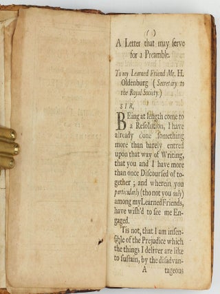 Experimenta & Observationes Physicae: Wherein are briefly Treated of Several Subjects Relating to Natural Philosophy in an Experimental Way. To which is added, A small Collection of strange Reports, in two Parts. . .