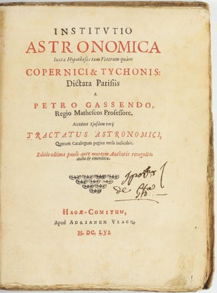 Item #003438 Institutio astronomica iuxta Hypotheses tam veterum quam Copernici & Tychonis:...